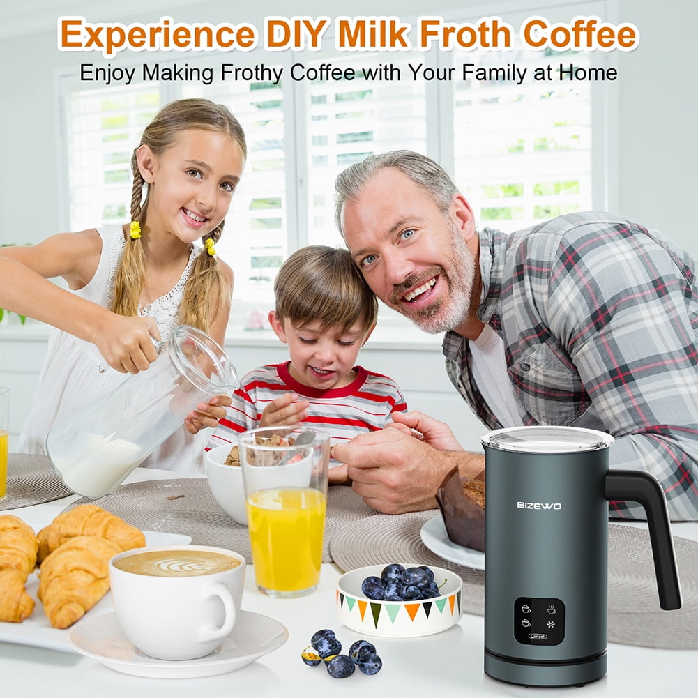 Kepooman Milk Frother, 4 in 1 Electric Automatic Milk Steamer with LED Touch Screen Pan Kepooman Milk Frother, 4 in 1 Electric Automatic Milk Steamer with LED Touch Screen Pan