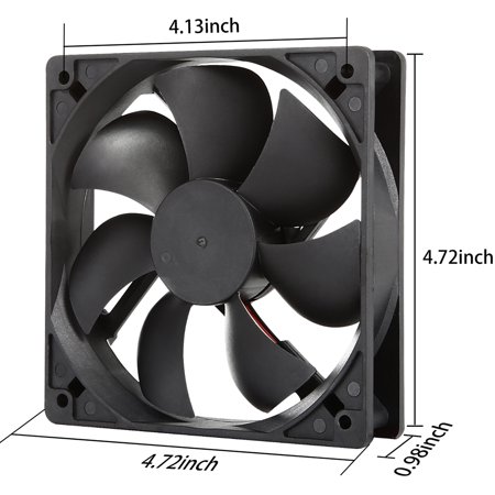 PANO-MOUNTS 冷却ファン120mm 12cm 大風量 12025 DC 12V 120x120x25mm 2ピンパソコン用 2個いり