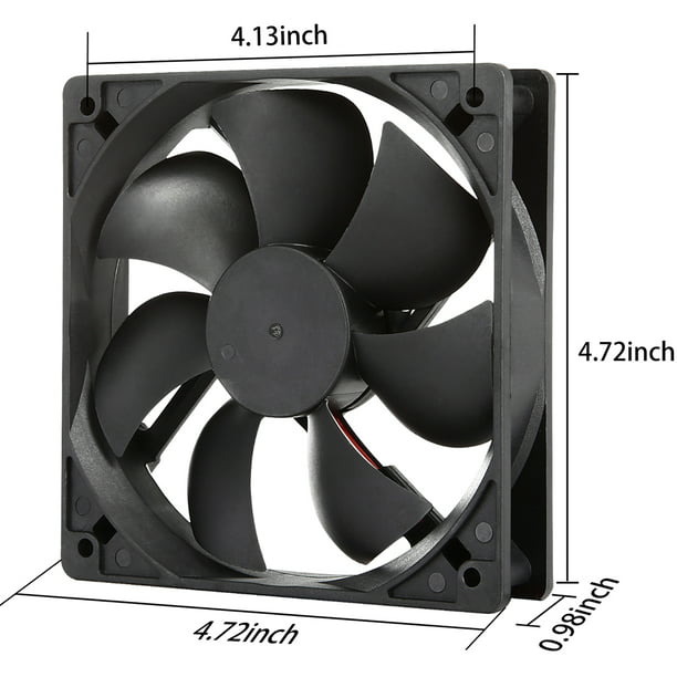 120mm 12v DC Brushless Quiet 12025 High Airflow Electronics Components Cooling Fan 2-Pack - Walmart.com