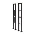 thumbnail image 6 of ToppiJoy 2Pcs U-Shaped Stair Handrail, Wrought Iron Hand Rails for Outdoor & Indoor Steps, Non-Slip Safety Support Poles for Porch Deck Loft(Black, Diamond), 6 of 11