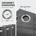 thumbnail image 4 of Deconovo Room Darkening Curtains for Bedroom 63 inch, Grommet Thermal Insulated Curtains for Living Room (Light Gray, 2 Panels), 4 of 11