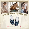 thumbnail image 7 of Lsque Blue Butterfly Pattern Womens Comfort Cotton on Scuff With Memory Foam and Anti-skid Sole Slipper-37/38, 7 of 7