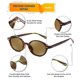 thumbnail image 5 of Gafas de sol FEISEDY Retro Oval B1171 para mujer Leopard/Tea, 5 of 8
