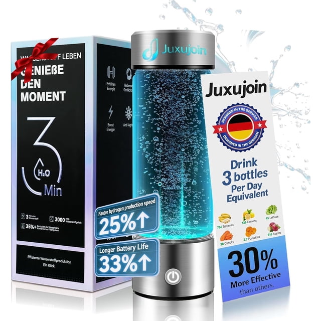 Botella de agua con hidrógeno Juxujoin con retención de hidrógeno por 24 horas, 500 ml