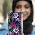 thumbnail image 5 of Mundaze - Case for Samsung Galaxy S24 Ultra Slim Shockproof Hard Shell Soft TPU Heavy Duty Protective Phone Cover - Vintage Pink Flowers and Leaves, 5 of 5