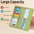 thumbnail image 3 of GAEKEAO Slim Wallet for Women RFID Blocking long Ladies Bifold Card Holder with Zipper Coin Pocket and Multiple Card Slots, 3 of 8