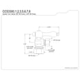 thumbnail image 2 of Kingston Brass CC53305 5/8-Inch O.D. Comp x 3/8-Inch O.D. Comp Quarter-Turn Angle Shut-Off Valve in Oil Rubbed Bronze, 2 of 4