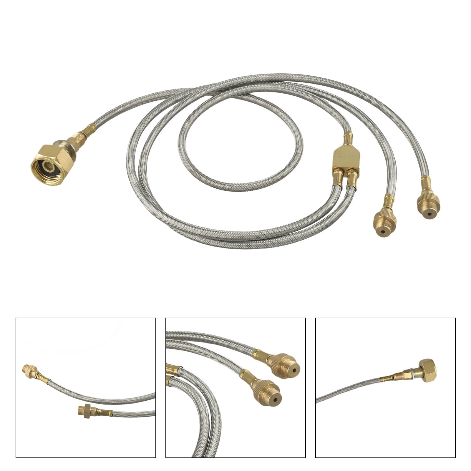 Outdoor Camping Stove Gas Tank Connector Double Head Connecting Line Hose