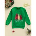 thumbnail image 2 of Liacowi Little Boy Girl Christmas Outfit Tops Long Sleeve Letters Tree Pullover Sweatshirt Clothes, 2 of 8