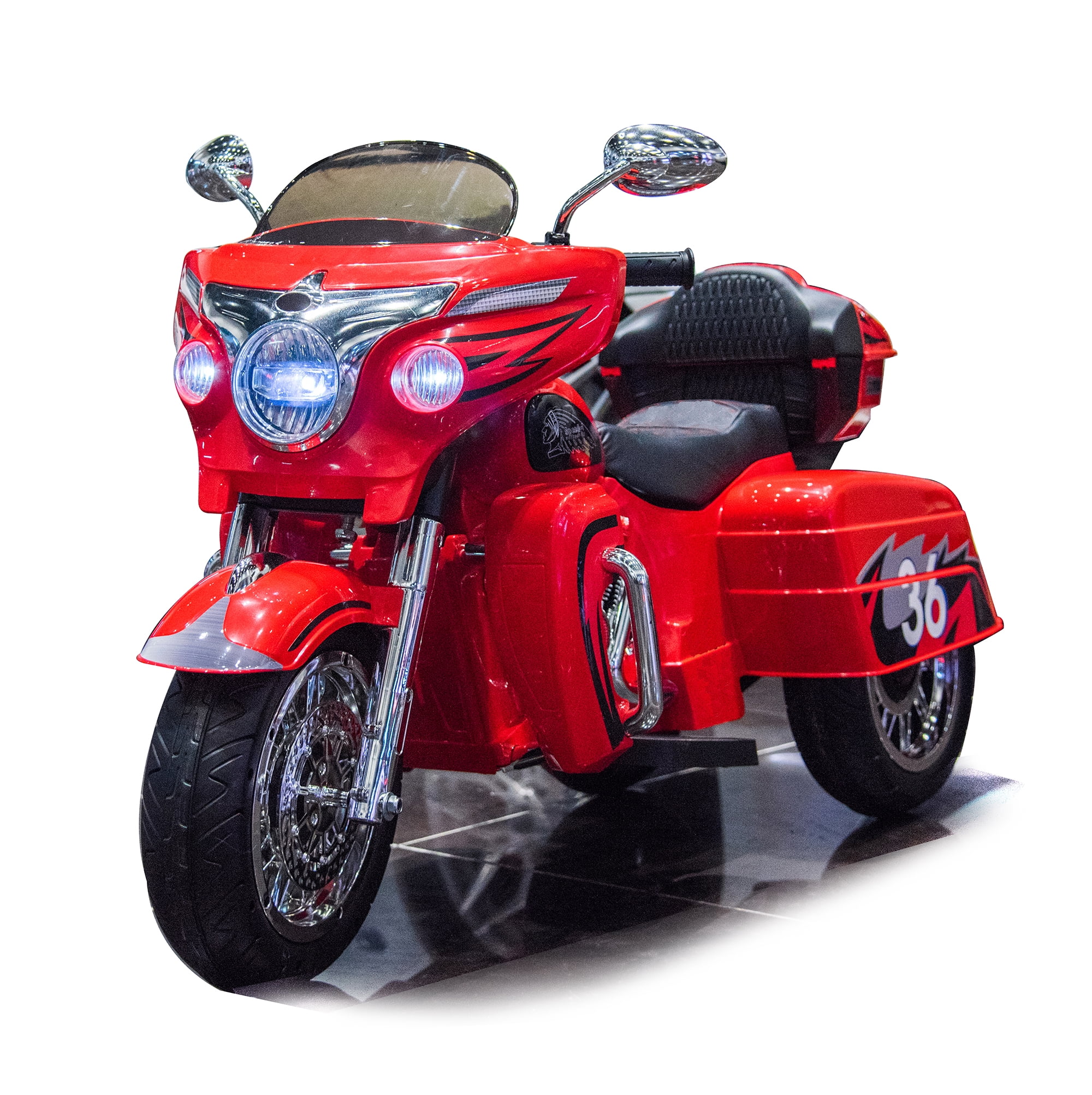 12V Kids Motorcycle  Electric Ride On Toy with 1.8-3.2 MPH Speed, Power Display, Music & Wireless Phone Connection, Large Storage Trunk, LED Headlight - 66LB Load Capacity for Toddlers & Kids