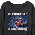 thumbnail image 3 of Disney - Darkwing Duck - Me & My Bestie Getting Food - Women's Lightweight French Terry Long Sleeve Shirt, 3 of 5