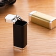 thumbnail image 4 of Mini  Ashtray, Compact Large Capacity Stylish Rectangular Anti Soot Flying Easy To Clean Metal Ashtray with Lid for Car Travel Red,Gold,Blue,Green,Black,Silver, 4 of 8