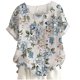 thumbnail image 4 of ICHUANYI Clearance Fashion Woman Causal Round Neck Printing Blouse Short Sleeve T-Shirt Summer Tops(Light Blue, XXL) ICHUANYI WER2023081201758, 4 of 4