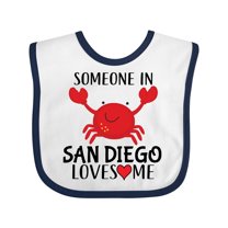 Inktastic Someone in San Diego Loves Me Gift Boys or Girls Baby Bib