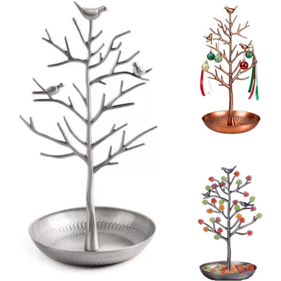 Gum Drop Tree Vintage, Nostalgic Gumdrop Christmas Decorations, Candy Christmas Tree, Gumdrop Tree for Tabletop Display Ornament, Lobby Decoration，Candy Themed Party Supplies Xmas (Antique Silver)