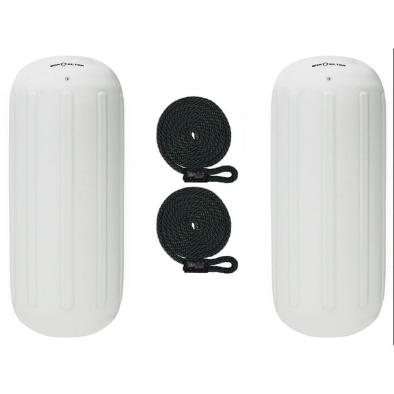Extreme Max 3006.7297.2 BoatTector HTM Inflatable Fender Value 2-Pack - 6.5" x 15", White