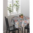thumbnail image 4 of Vintage Spring Floral Suqare Tablecloth - 60 x 60 Inch, Farmhouse Flowers Blue Vintage Waterproof & StainResistant Tablecloth, Washable Oil-proof Table Cover for Dining/Party/Wedding/Camping/Buffet, 4 of 9