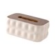 thumbnail image 4 of Dispensador de papel con tapa para caja de pañuelos, rectangular, creativo, para guardar pañuelos faciales Blanco, 4 of 9