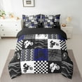thumbnail image 2 of Homewish Motorcycle Motor Biker 7-Piece Twin Bedding Sets,Extreme Speed Sport Bedding Comforter Set,Gray Splatter Ink Sheet Sets For Children,Luxury Bedroom Decor Reversible, 2 of 8