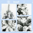 thumbnail image 6 of Artificial Christmas Tree 7 FT, 1300 Branches PVC Flocked Christmas Tree, Hinged Xmas tree for Home Christmas Ornaments, White, 6 of 9