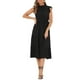 thumbnail image 1 of INSPIRE CHIC Vestidos Midi para Mujeres con Cuello Alto y Manga Corta con Volantes M Negro, 1 of 6