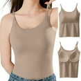 thumbnail image 2 of Seductiva womens camisole tank tops Women with Chest Pads Five Fingers Without Ring Bra Cups One Sports Camisole 0 1PC, 2 of 5