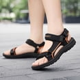 thumbnail image 6 of Sopiago Boy Girl Sandals Soft Sole Lightweight Casual Shoes Fashion Sandals Student Beach Shoes Orange,4.5(Little Kid/Big Kid), 6 of 7
