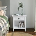 thumbnail image 3 of Simpli Home Acadian SOLID WOOD 24 inch Wide Bedside Nightstand Table in White, 3 of 7
