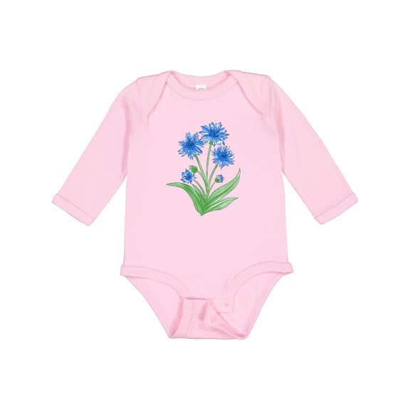 Inktastic Cornflower Boys or Girls Long Sleeve Baby Bodysuit