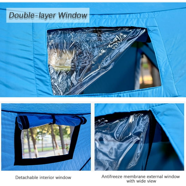 3-4 Person Windproof Insulated Ice Tent Ice Fishing Shelter Winter