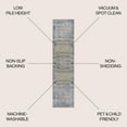 thumbnail image 4 of JONATHAN Y WASHABLE 2 x 8 Runner Rug, Alanya Ornate Medallion - Gray/Mustard, WSH100D-28, 4 of 10
