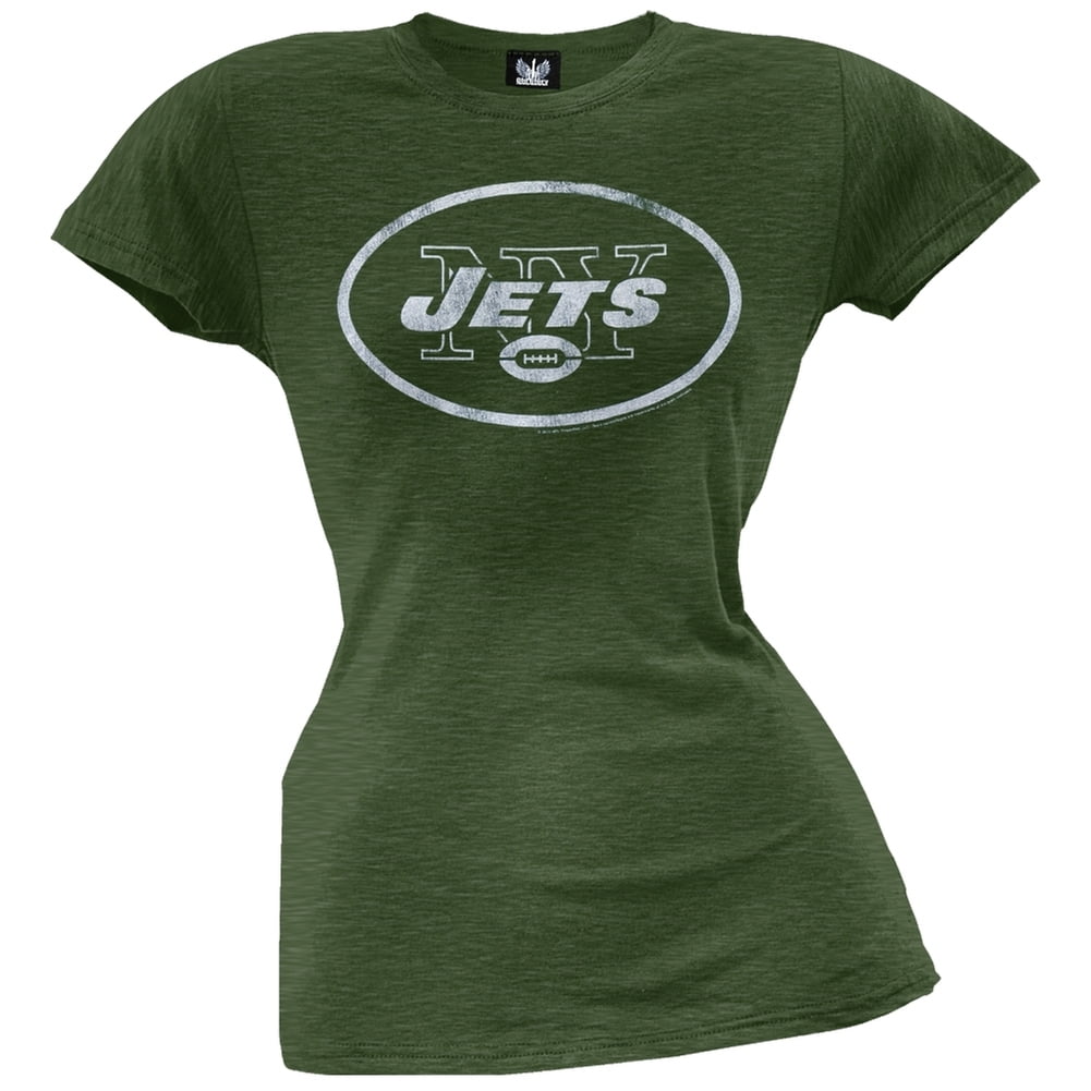 New York Jets Vintage Logo Green Juniors T-Shirt by
