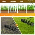 thumbnail image 5 of 35 Inch Tow Behind Lawn Aerator, Duty Rolling Lawn Aerator, 200LBS Capacity - 8*35*3.2in, 2in Soil Penetration, with Galvanized Steel Tines & Wide Tow Bar for Yard, Garden, Farm(Black), 5 of 8