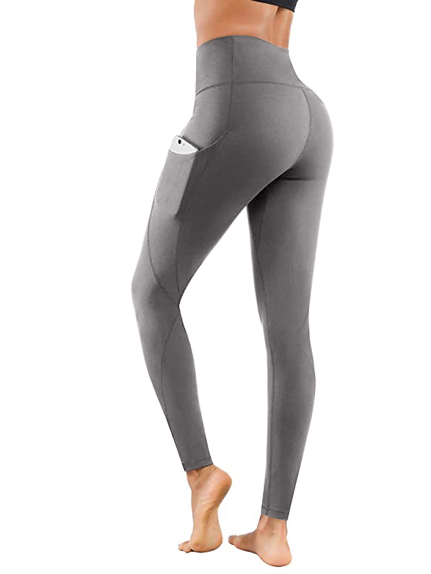 Athletic Tummy Control Leggings High Waist Pocket Sports Running Gym Yoga Pants Yoga Pants Women Petite 