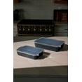 thumbnail image 3 of Thyme & Table 4-Piece Stoneware Bakeware Set, Includes Lids, 9"x13" , 7"x10" Bakers With Lids , Atlantic Blue Ribbed, 3 of 8