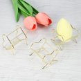 thumbnail image 2 of Unique Bargains 3pcs Love Shaped Beauty Egg Holder Makeup Sponge Case Drying Stand Cosmetic Egg Holder Gold Tone, 2 of 7
