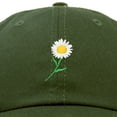 thumbnail image 2 of DALIX Daisy Flower Hat Womens Floral Baseball Cap in Olive, 2 of 6