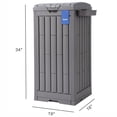 thumbnail image 3 of Ashfield & Harkness: 31 Gallon Outdoor Trash Can Ash Tray - Secure Lid, Drip Tray, Waterproof Resin, Storage Container, Kitchen or Deck, Sorting Sign, 3 of 15