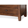 thumbnail image 6 of Odell Nightstand, 3 Drawers, Bronze, Rustic Dark Brown Solid Wood, 6 of 7