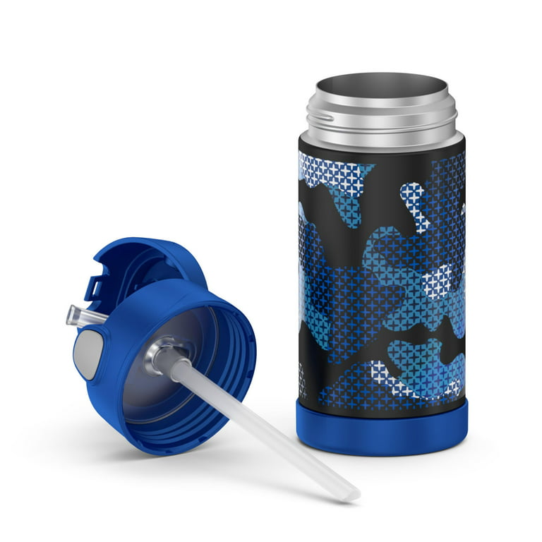 THERMOS FUNTAINER STRAW BOTTLE -- BLUE/GREEN