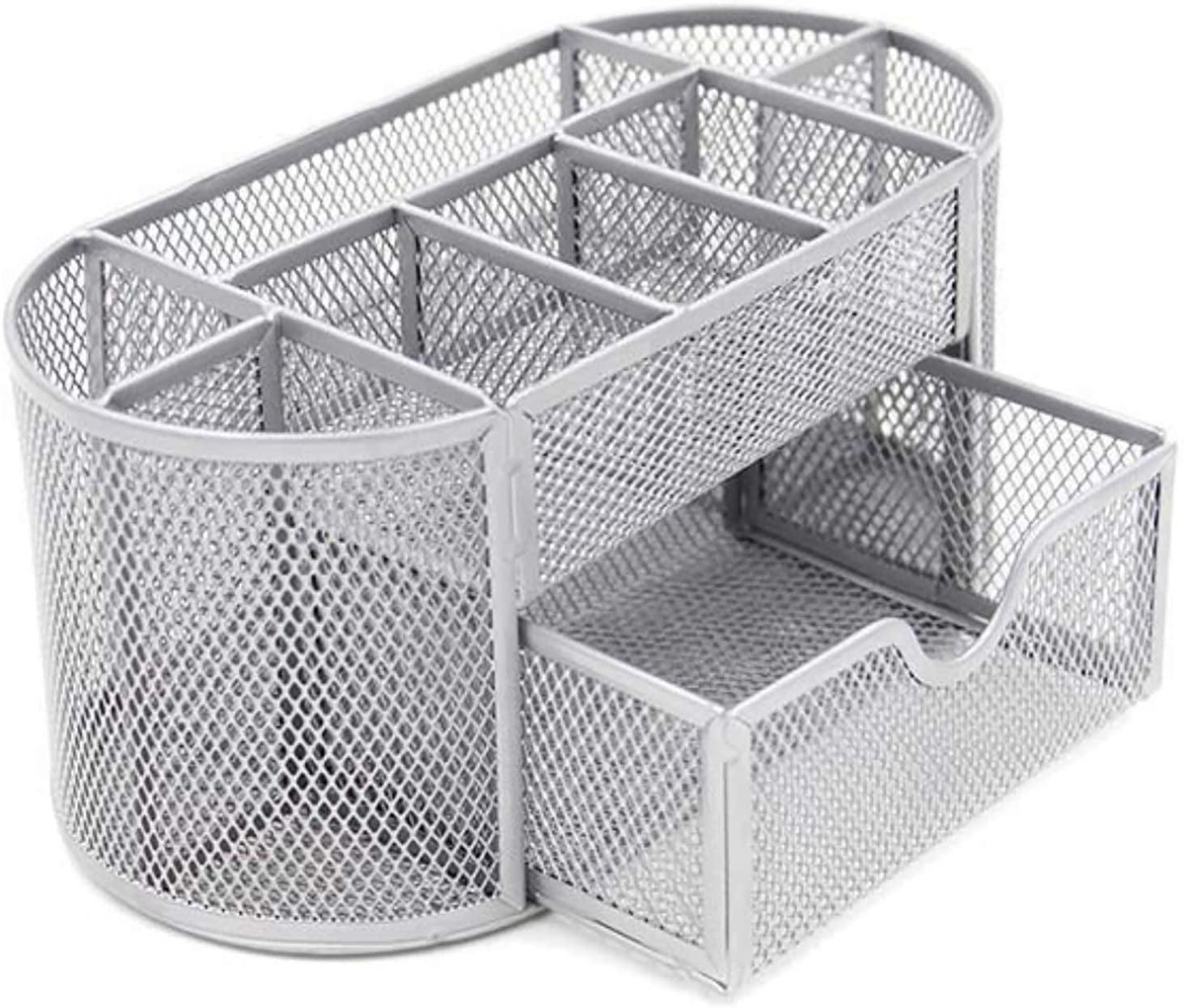 Metal Mesh Desk Supply Caddy Desktop Office Supplies Organizer Supply