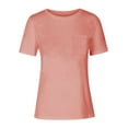 thumbnail image 4 of Karight Women Oversized T Shirts Short Sleeve Summer Casual Loose Top Basic Tee with Pocket, 4 of 4