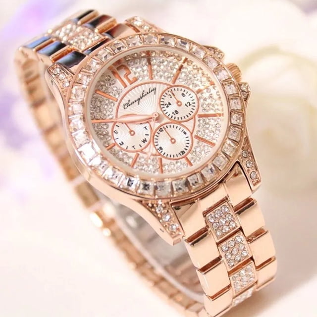 Reloj de cuarzo para mujer, relojes para mujer Cherryshirley, reloj de diamantes para mujer, relojes de cuarzo, reloj de pulsera con correa de acero inoxidable, reloj