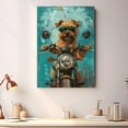 thumbnail image 4 of Border Terrier Dog Poster Riding A Motorcycle - Border Terrier Dog Canvas Wall Art For Bedroom Decor - Funny Bathroom Wall Art - Sister Gifts, 4 of 6