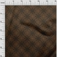 thumbnail image 3 of oneOone Viscose Chiffon Brown Fabric Asian Block Sewing Material Print Fabric By The Yard 42 Inch Wide, 3 of 5