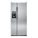 GE - 23.2 Cu. Ft. Side-by-Side Refrigerator with Thru-the-Door Ice and Water - Stainless steel