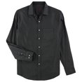 thumbnail image 1 of Tasso Elba Mens Herringbone Button Up Shirt, Black, Medium, 1 of 1