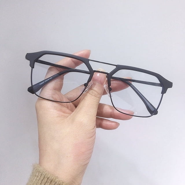 Espejo decorativo pequeño con cara simple que muestra el rostro, moderno, antiluz azul, de alta definición, para miopía, para hombres