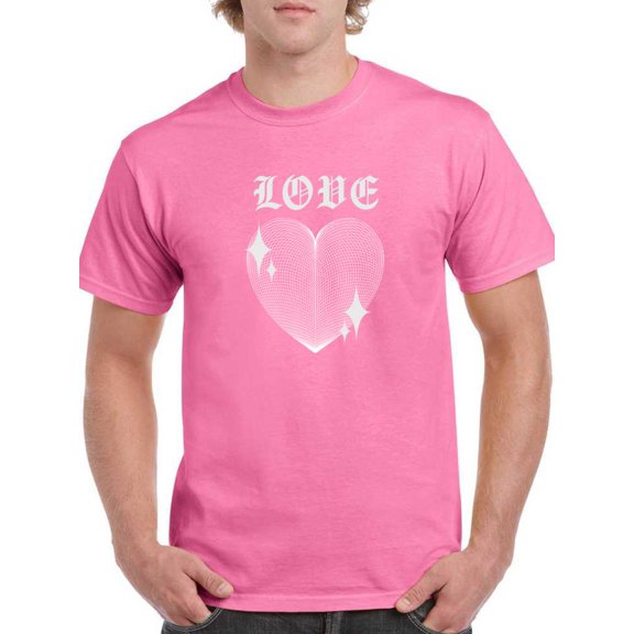 Love Techno Style Heart T-Shirt Men -Image by Shutterstock, Male x-Large
