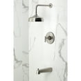 thumbnail image 2 of Kingston Brass KB6338CML Manhattan Single-Handle Pressure Balanced Tub and Shower Faucet, Brushed Nickel, 2 of 7